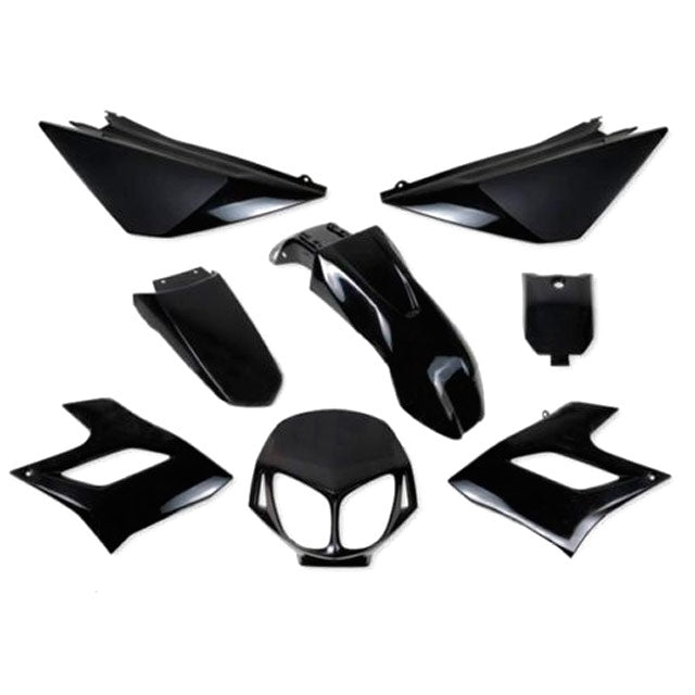 Carenados Derbi Senda DRD Racing/Limited 04-10 8 piezas inyección AllPro negro