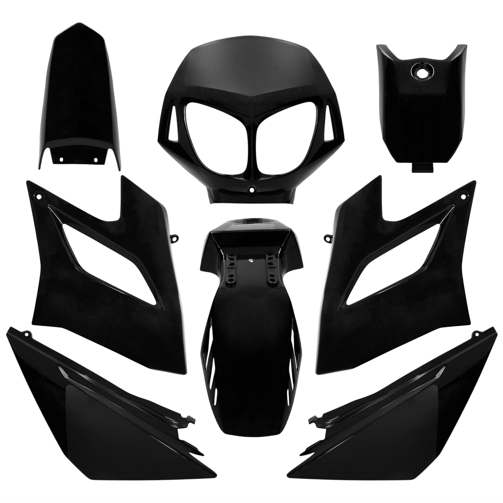 Carenados Derbi Senda DRD Racing/Limited 04-10 8 piezas inyección AllPro negro