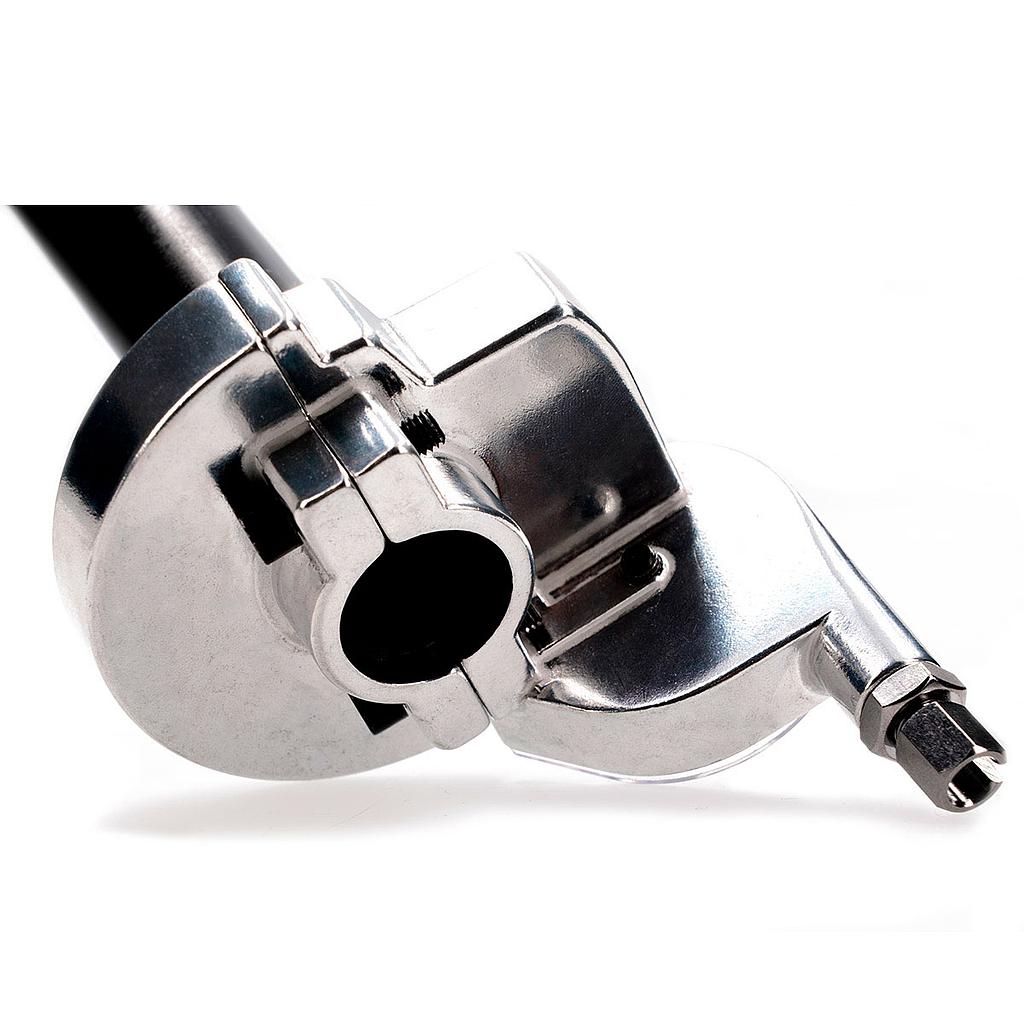 Mando de gas cromado universal con puños 148º horizontal Allpro