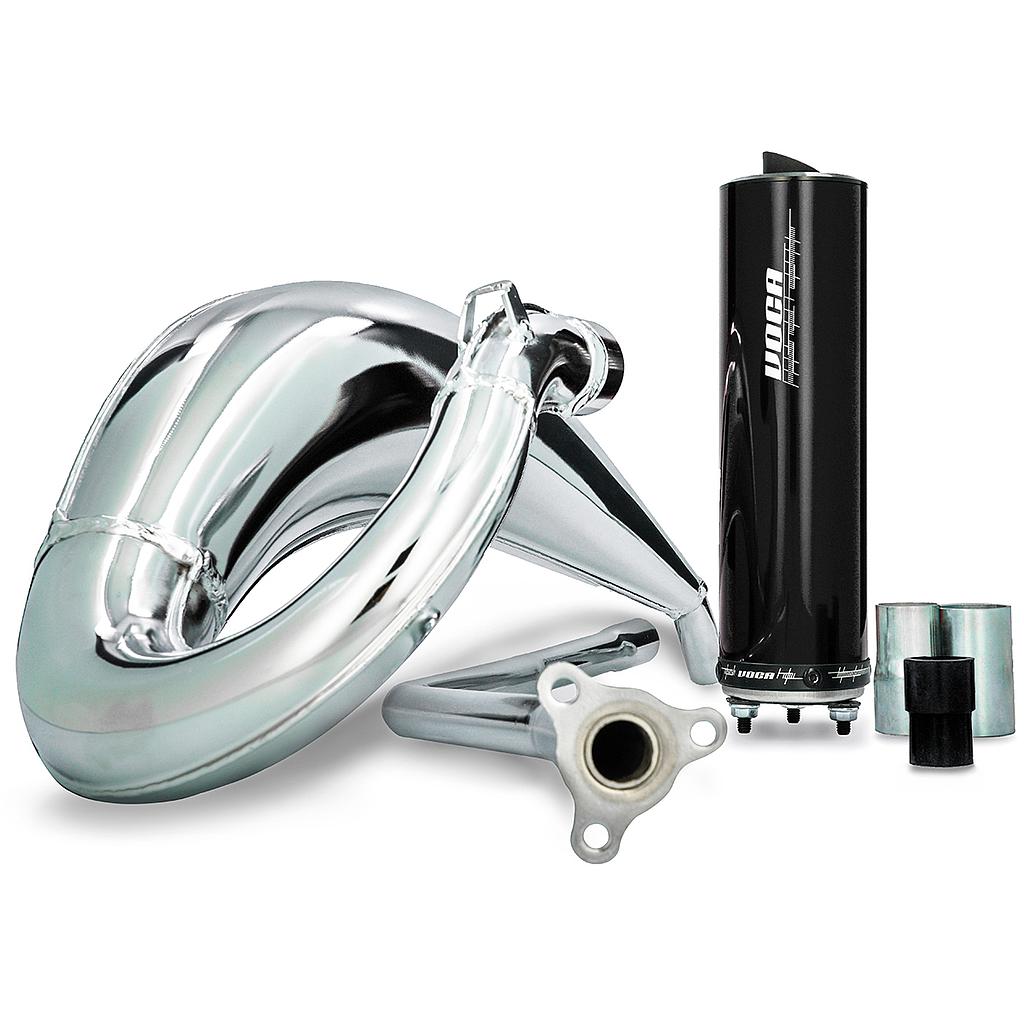 Escape Rieju MRT 50 VOCA Cross Chromed 50/70cc (CE) - Silenciador negro