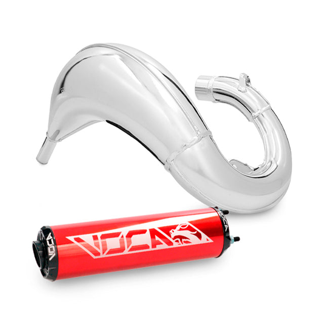 Escape Rieju MRT 50 VOCA Cross Chromed 50/70cc (CE) - Silenciador rojo