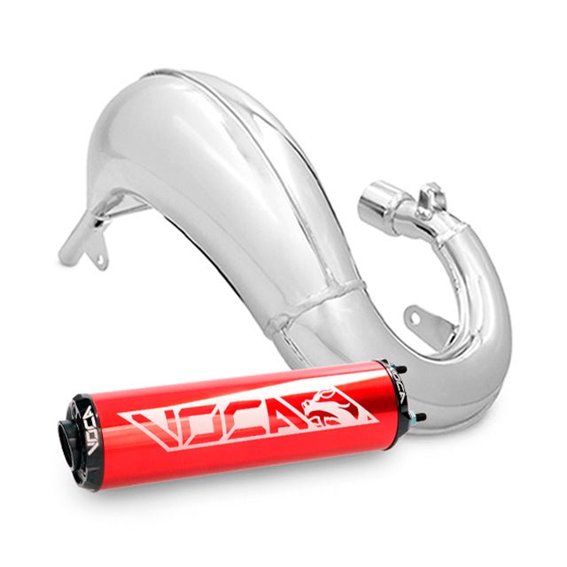 Escape Beta RR Enduro / SM >12 VOCA Cross Chromed 50/70cc (CE) - Silenciador rojo