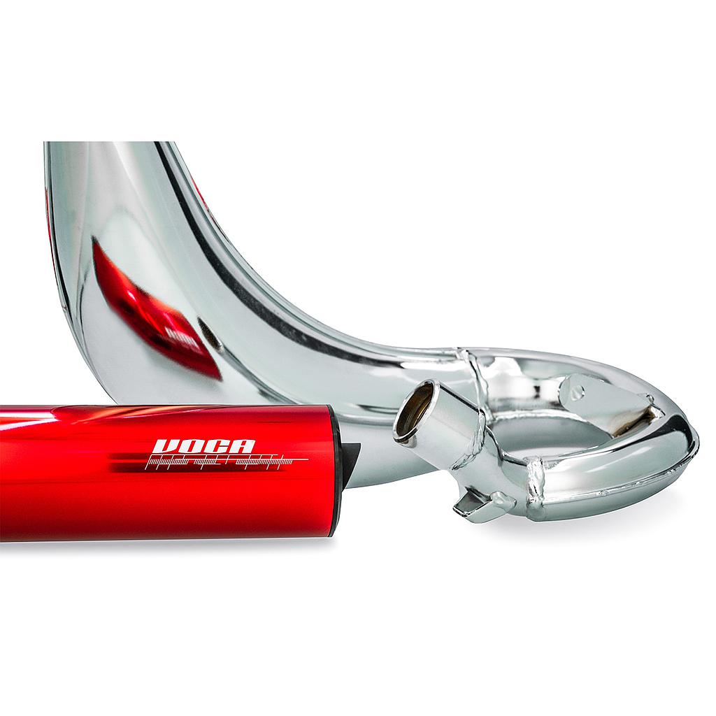 Escape Beta RR Enduro / SM >12 VOCA Cross Chromed 50/70cc (CE) - Silenciador rojo