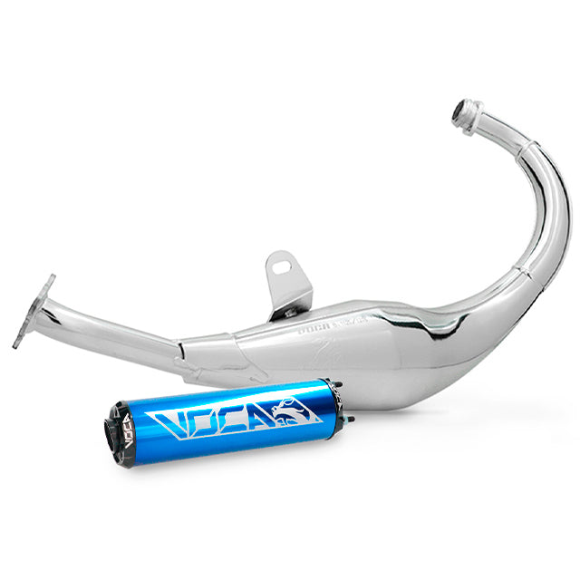 Escape Derbi Senda Chromed 50/70cc VOCA (CE) Silenciador Azul