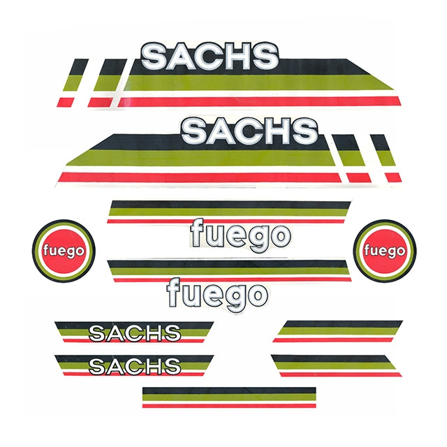 Kit pegatinas Sachs Fuego Negro