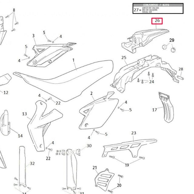 Guadabarros trasero Rieju Marathon 125