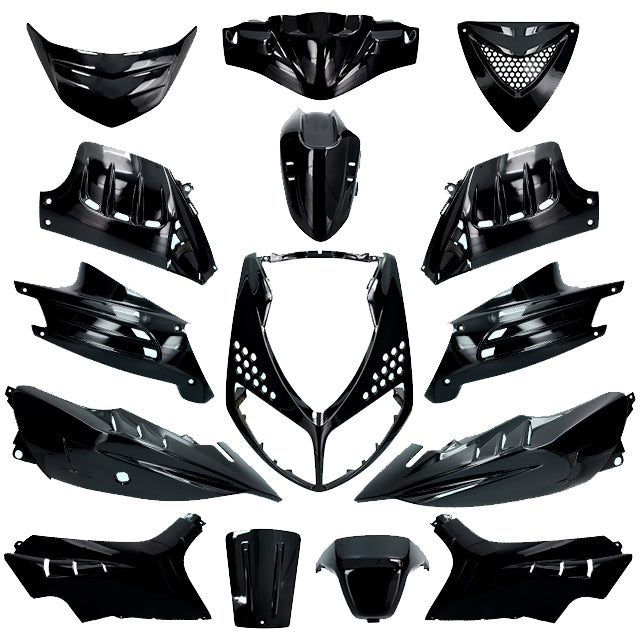 Kit de carenados Peugeot Speedfight 2 15 piezas negro metálico Allpro