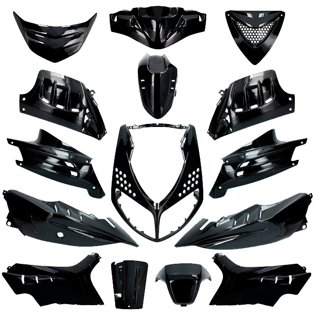 Kit de carenados Peugeot Speedfight 2 15 piezas negro metálico Allpro