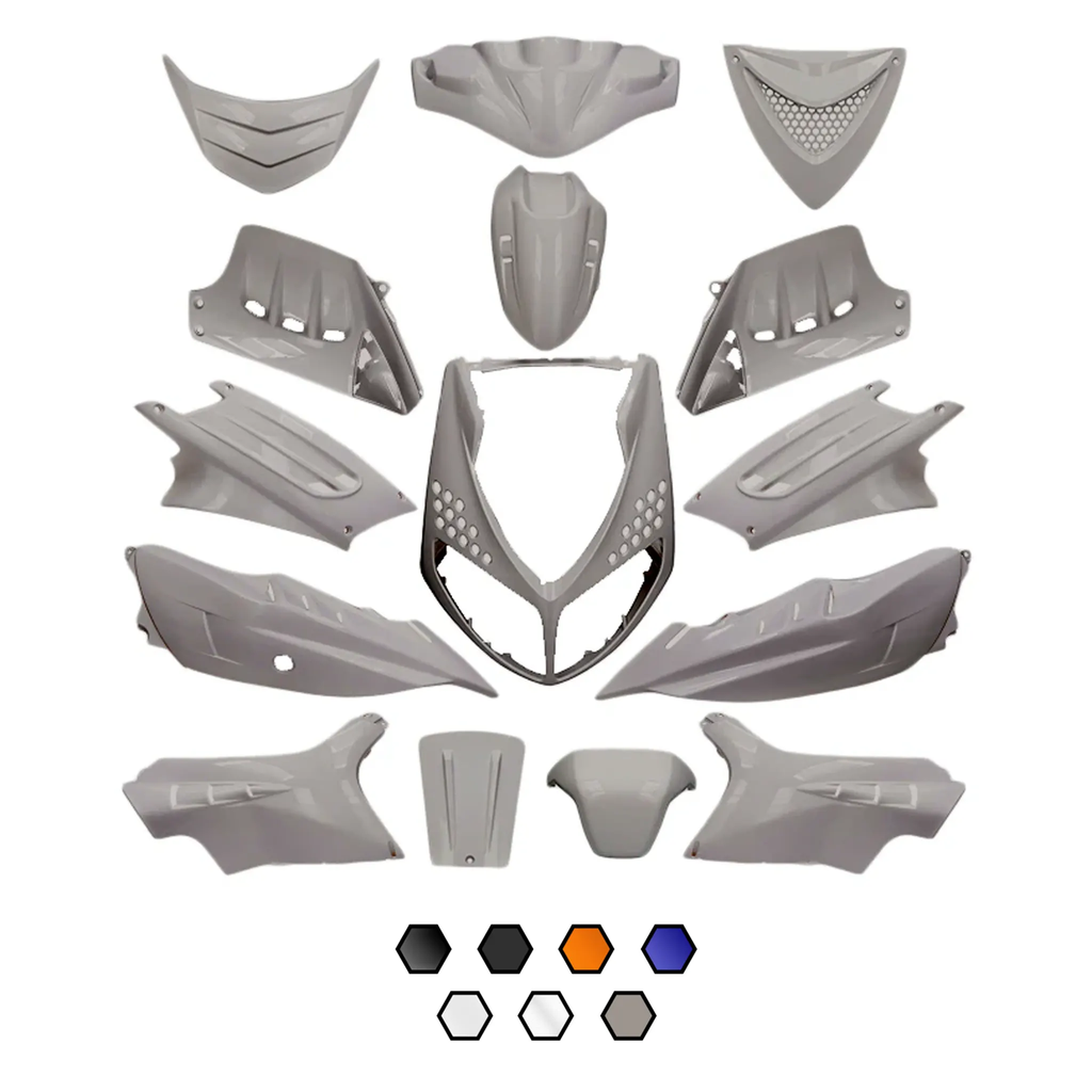 Kit de carenados Peugeot Speedfight 2 15 piezas negro metálico Allpro