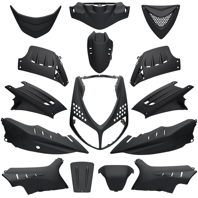 Kit de carenados Peugeot Speedfight 2 15 piezas negro mate Allpro