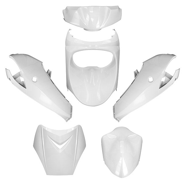 Kit de carenados Peugeot New Vivacity 50 6 piezas blanco metálico AllPro