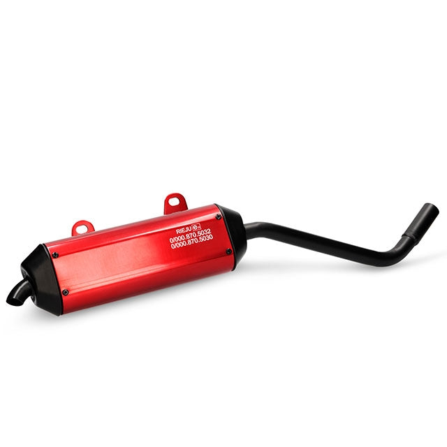 Silenciador de escape aluminio Rieju MRT 50, anodizado rojo 