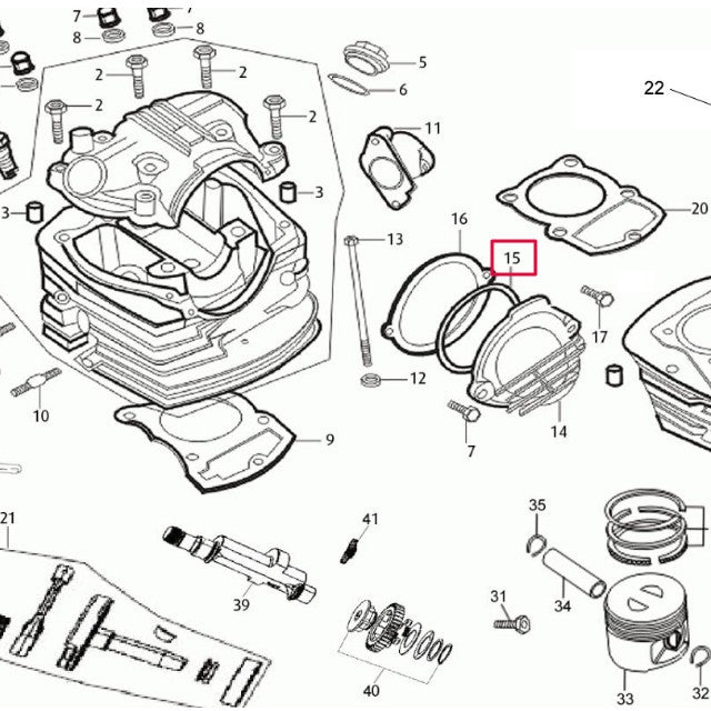 Anillo torico Rieju Tango 250cc 4T