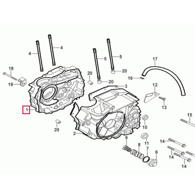 Carter derecho y izquierdo Rieju Tango 250cc 4T 2012