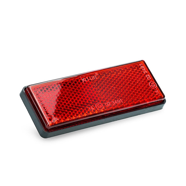 Catadióptrico rectangular 89x35mm rojo, homologado CE Allpro