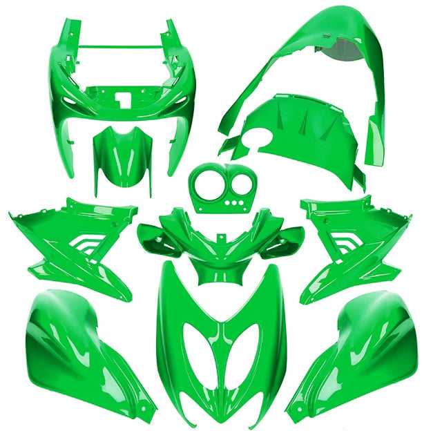 Carenados Yamaha Aerox / MBK Nitro hasta 2013 11 piezas AllPro verde KAWA