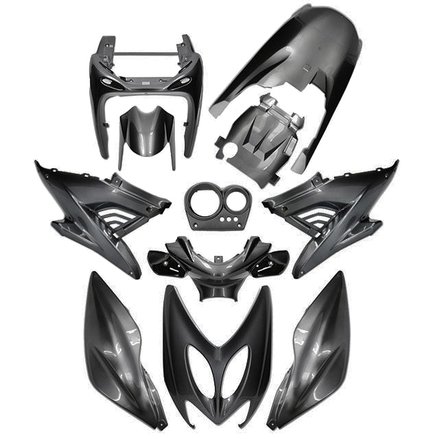 Carenados Yamaha Aerox / MBK Nitro hasta 2013 11 piezas AllPro gris metalizado BMW