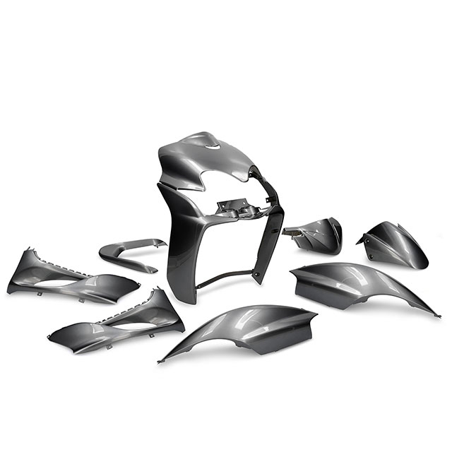 Carenados Yamaha Jog R RR / MBK Mach G 9 piezas gris metalizado BMW AllPro