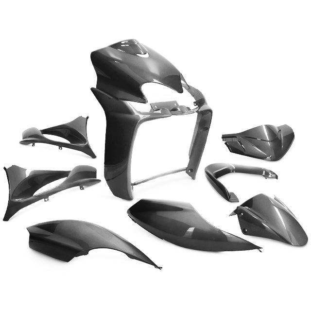 Carenados Yamaha Jog R RR / MBK Mach G 9 piezas gris metalizado BMW AllPro