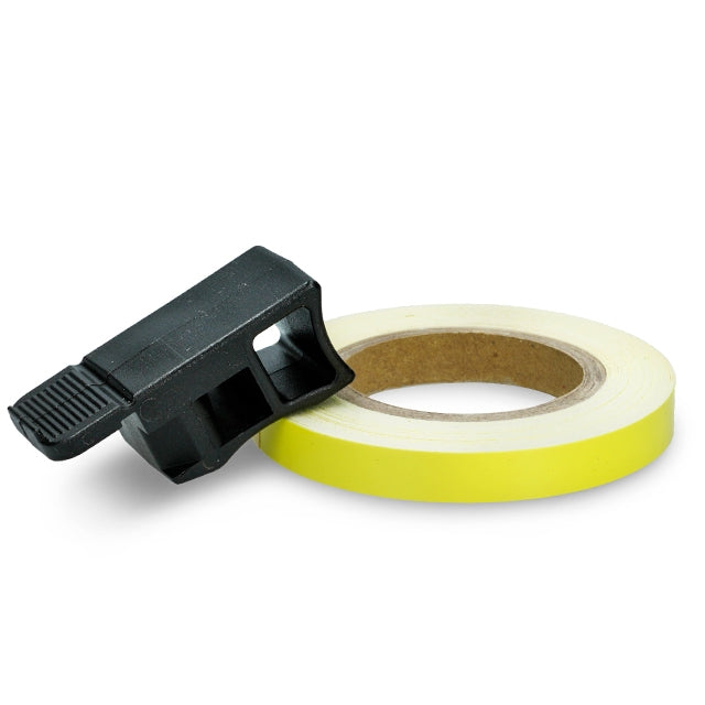 Cinta adhesiva para llanta con aplicador Allpro, amarillo neón