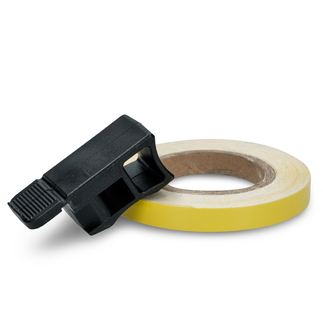 Cinta adhesiva para llanta con aplicador Allpro, amarillo
