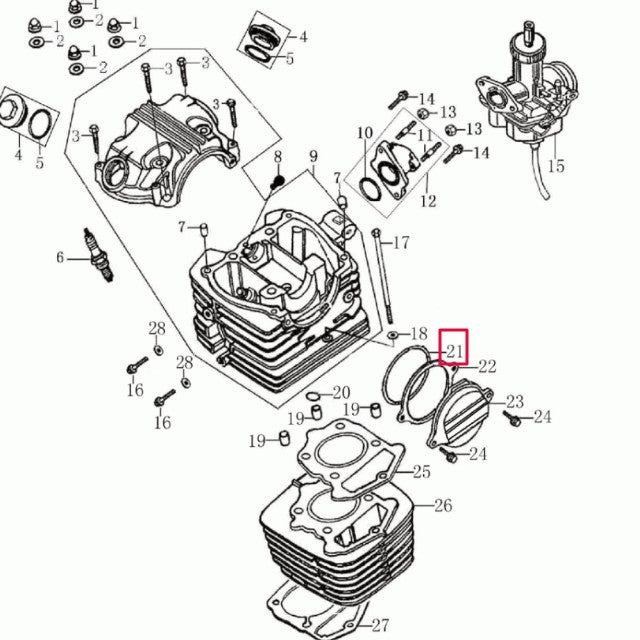 Junta tórica 75x2,65mm Rieju Marathon / Tango AC 125cc 