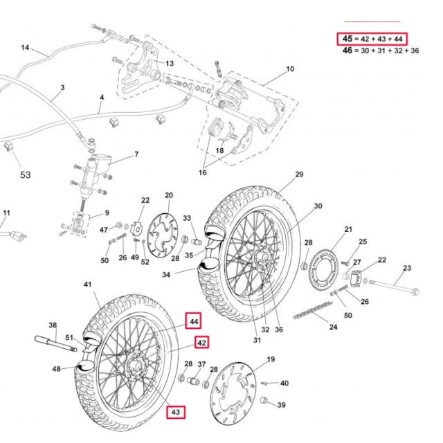 Llanta completa delantera original Rieju Tango 125-250