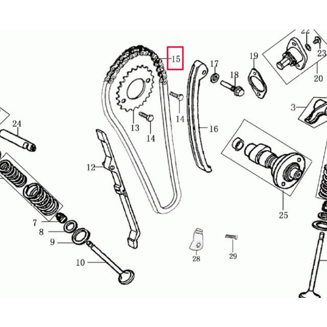 Cadena de distribución Rieju Marathon / Tango 125