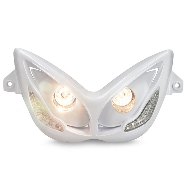 Doble óptica LED Angel eyes Yamaha Aerox 50 <2013 Allpro - Blanco