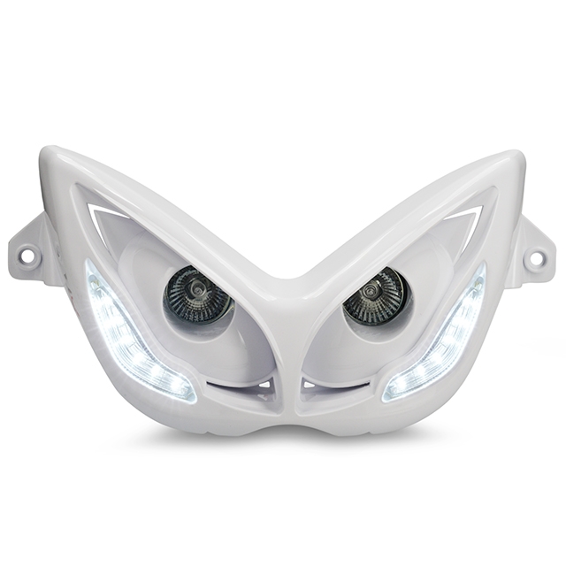 Doble óptica LED Angel eyes Yamaha Aerox 50 <2013 Allpro - Blanco