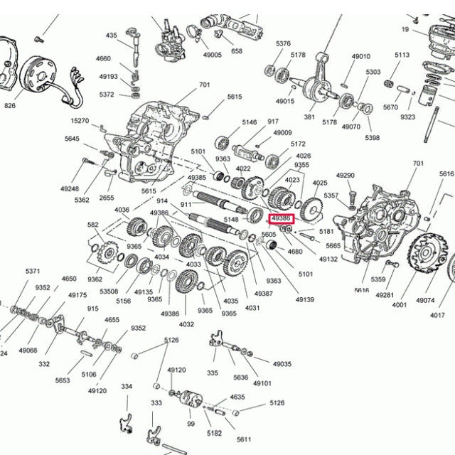 Arandela cambio Rieju motor AM6