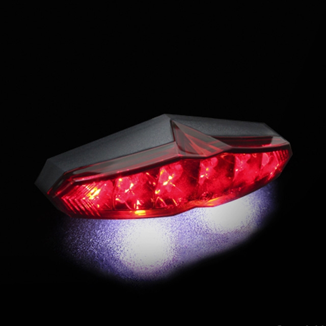 Piloto trasero universal LED Koso Infinity Smoke Homologado - Rojo