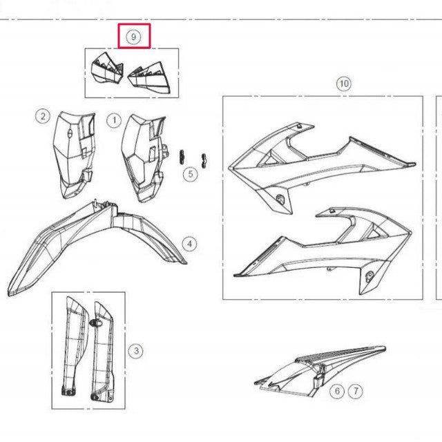 Paramanos Enduro Rieju MR 300 blancos juego de 2