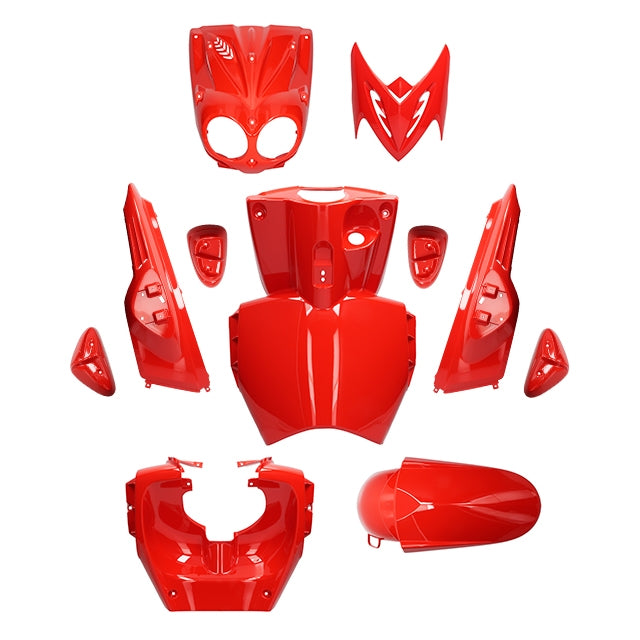 Kit de carenados Yamaha Slider / MBK Stunt 11 piezas AllPro Rojo Metal