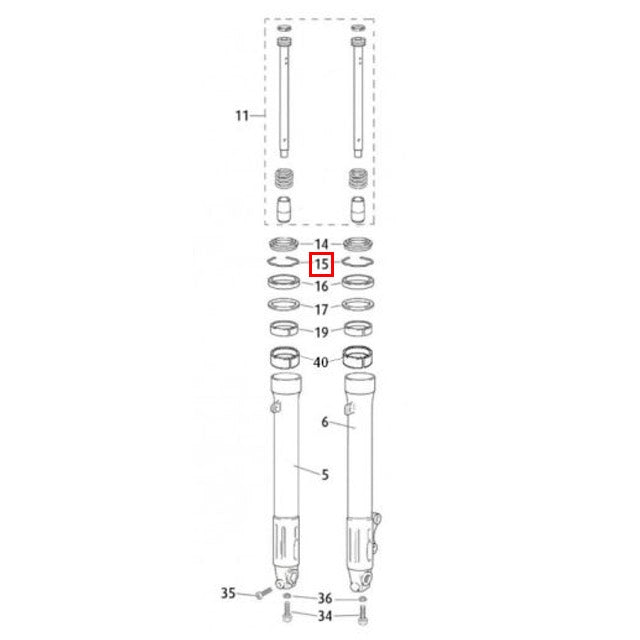 Anillo fijación retén horquilla Rieju 50 MRT/RRX/Tango / 125 Marathon/MRT