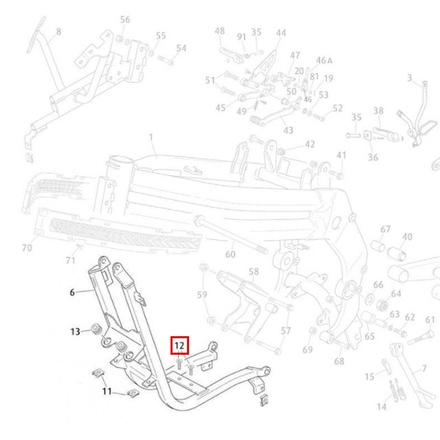 Tornillo allen M6X20 DIN 7991 Cal 10,9 Z Rieju 50-125 RS3