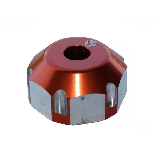 Tuerca dirección CNC M22 Pitbike YCF - Naranja