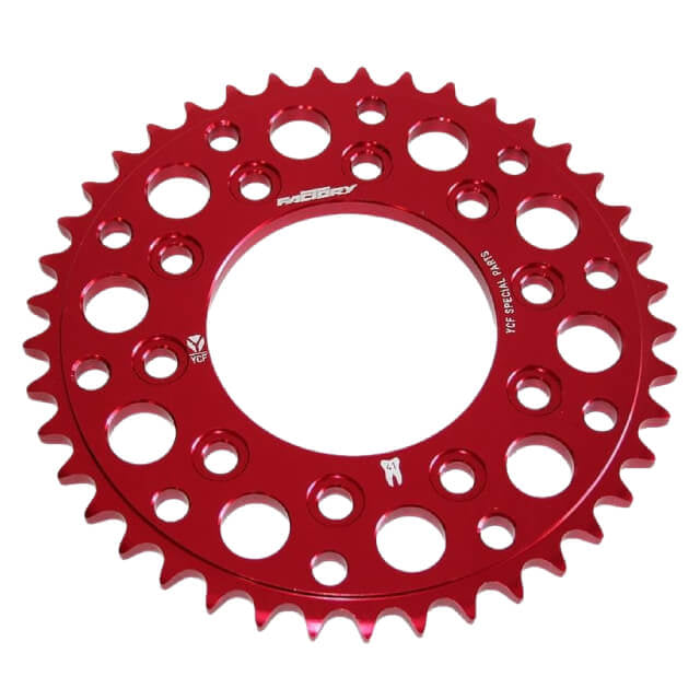 Corona Pitbike Z-43 420 5 agujeros Aluminio Rojo YCF