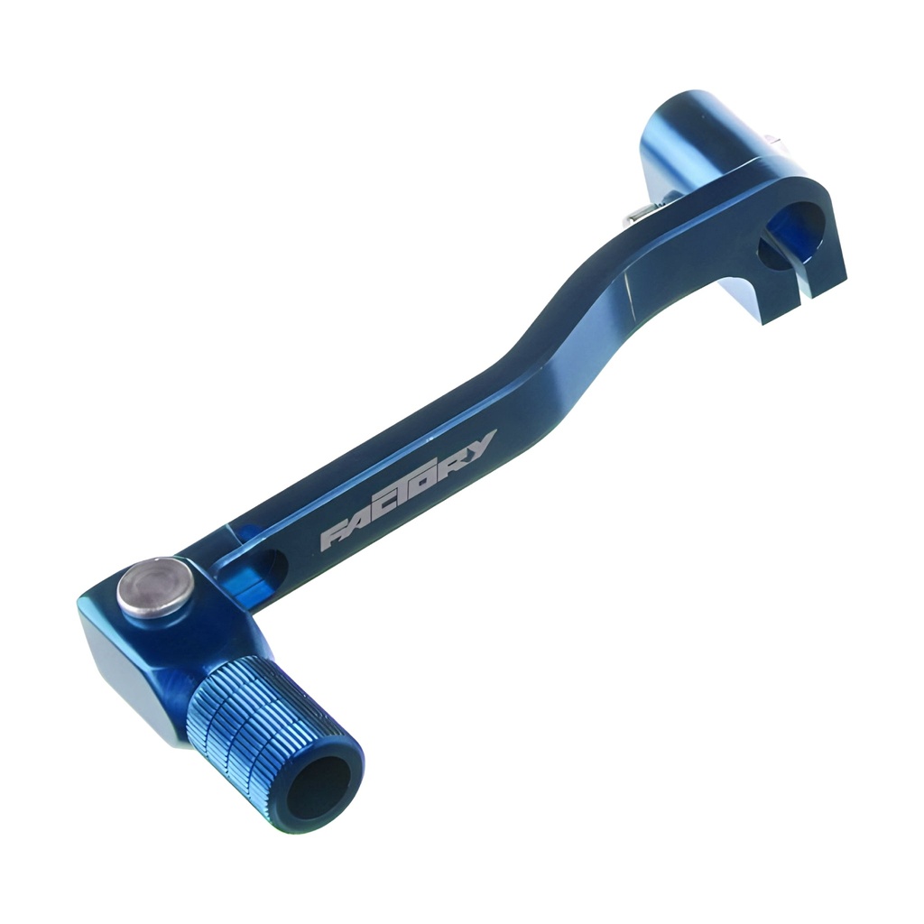 Pedal de cambio Pitbike aluminio CNC eje corto YCF - Azul