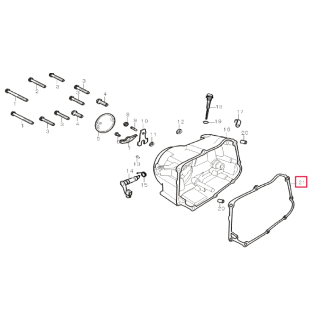 Junta tapa embrague Pitbike motor semi-auto 88 ZF