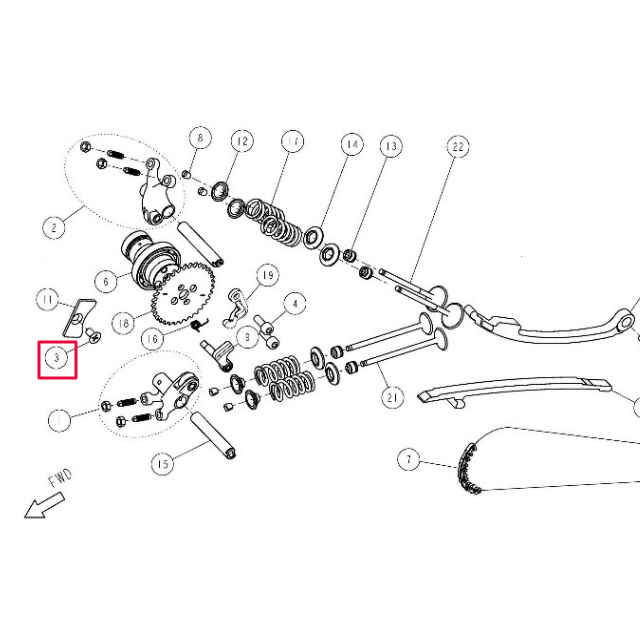 Tornillo pletina tope levas M6x15 Pitbike motor Daytona Anima