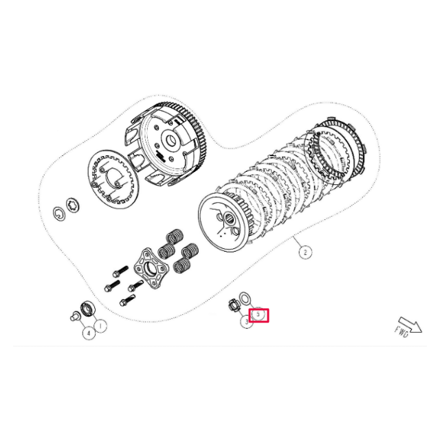 Arandela embrague Ø24xØ14,2x1,2 Pitbike motor Daytona Anima