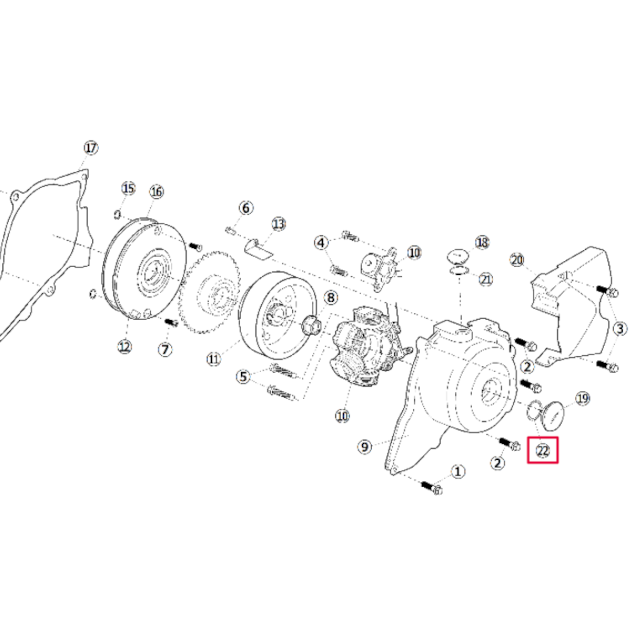 Junta tórica tapón grande tapa encendido 190 arranque elec. motor Daytona Anima