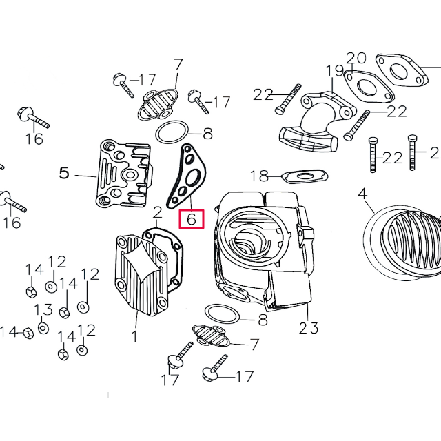 Junta tapa derecha culata Pitbike motor 150-3/E 150-5 YX