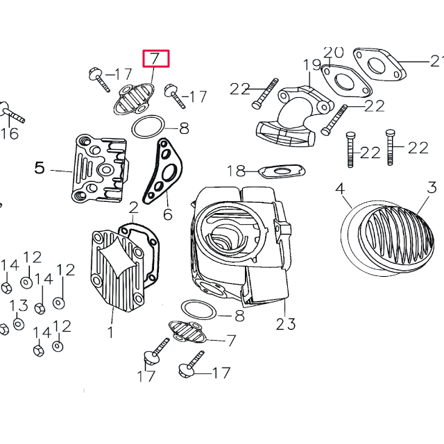 Tapa balancín Pitbike motor 150-3/E 150-5 YX
