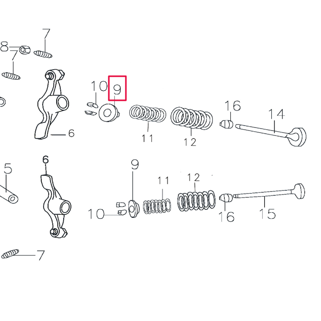 Copela muelle de válvula Pitbike motor 150-3 150-5 YX