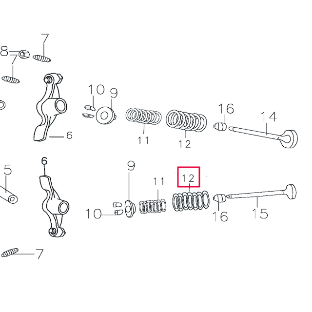 Muelle de válvula grande Pitbike motor 150-3/E 150-5 YX