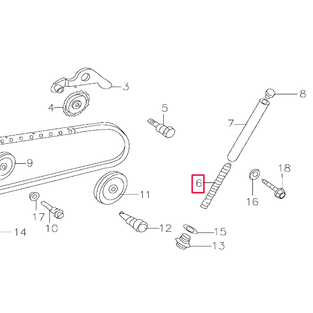 Muelle tensor cadena distribución Pitbike motor 150-3/E 150-5 YX