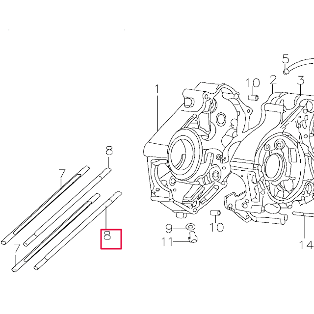 Espárrago cilindro tipo B Pitbike motor 150-3/E 150-5 YX