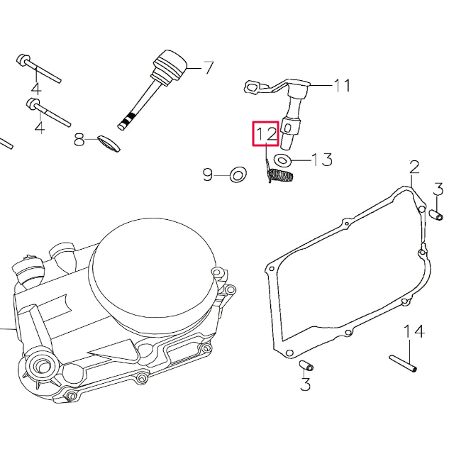 Muelle leva de embrague Pitbike motor 150-3 150-5 YX